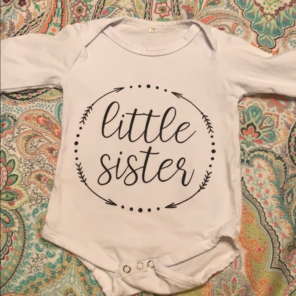 Little sister baby onesie